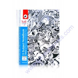 Shipra B5 5 Subject Notebook 400 pages #666