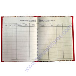Motor Vehicle / Car Log Note Book Size 2 Quire Normal Binding