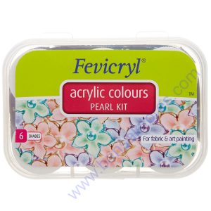 Fevicryl Acrylic Colors, Pearl Kit, 6 Shades