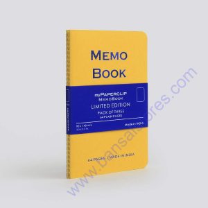 myPAPERCLIP Memo Book (Set of 3), Pocket Notes(3.5 x 5.5 in.)